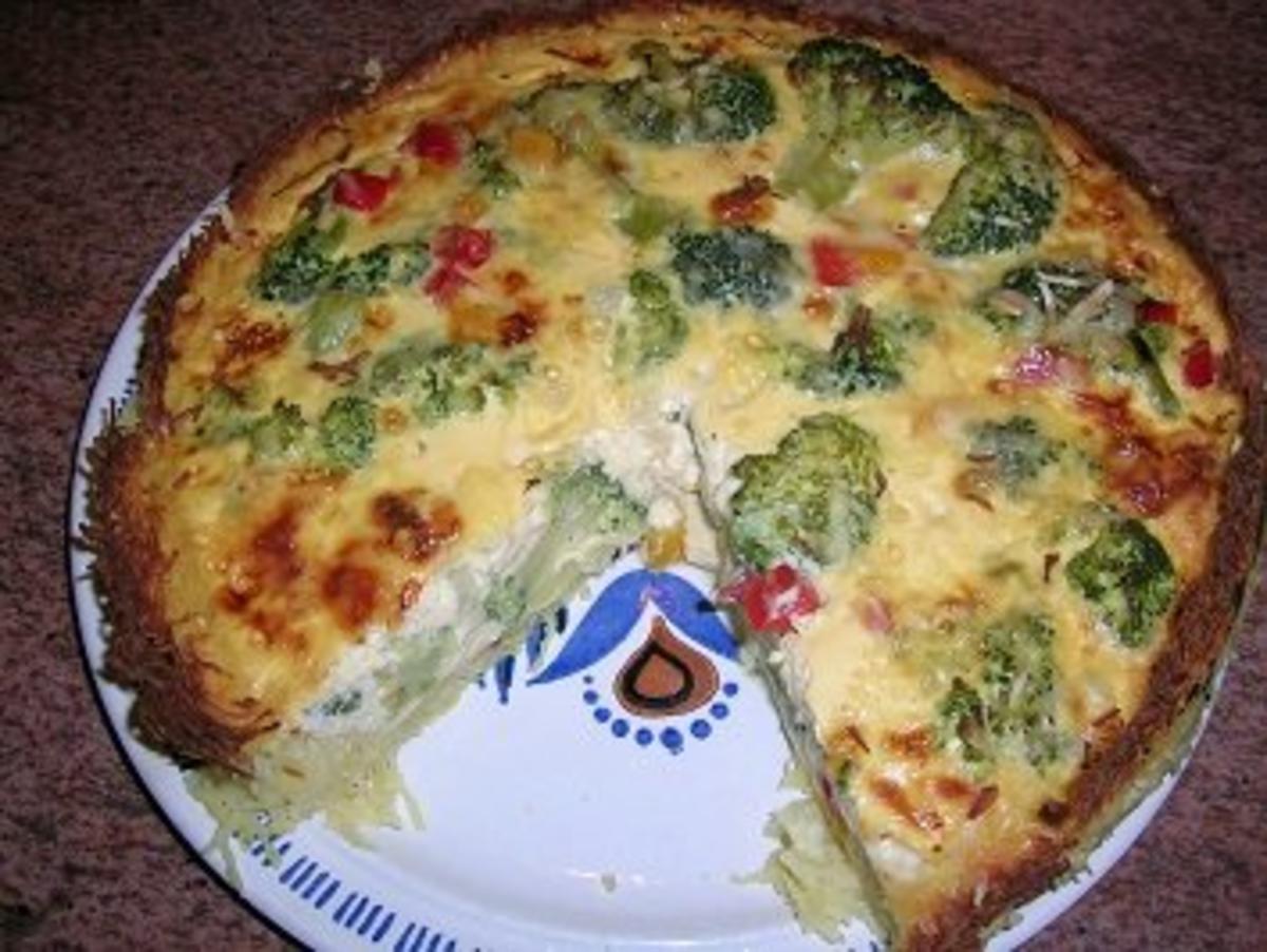 Brokkoli-Kartoffel-Quiche (vegetarische Küche) - Rezept - Bild Nr. 3