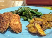Verschärfte Hähnchennuggets, rauchige Kartoffeln und Pimentos de Padron - Rezept