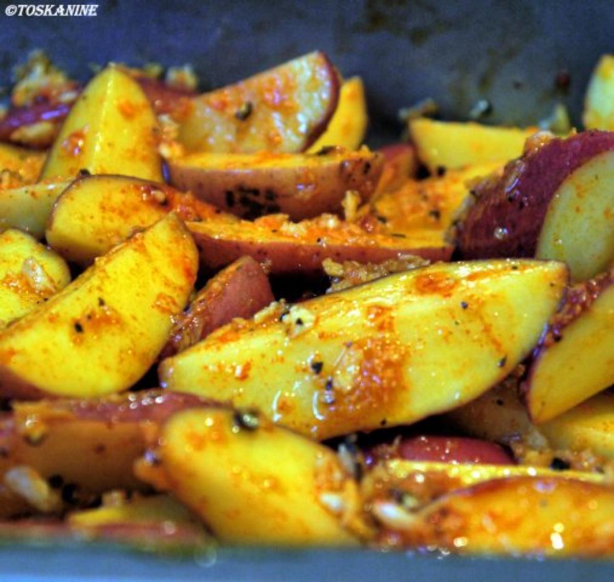 Verschärfte Hähnchennuggets, rauchige Kartoffeln und Pimentos de Padron - Rezept - Bild Nr. 8