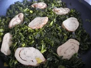 Vegan : Mein Veggi - Rollbraten auf Grünkohl mit Kartoffeln und Karotten - Rezept