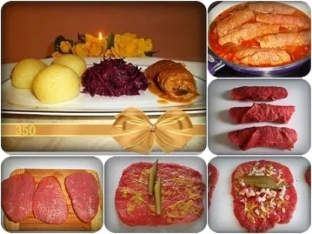 Rezept: Schmackhafte Rinderrouladen mit Rotkohl und Klößen Bild Nr. 11 Schmackhafte Rinderrouladen mit Rotkohl und Klößen - Rezept - Bild Nr. 11