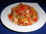 Bunte Würstchen-Pfanne - Rezept