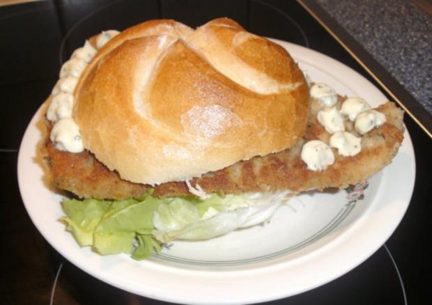 Fischburger ich hatte mittags zu viel Fisch gebraten und den darf man ...