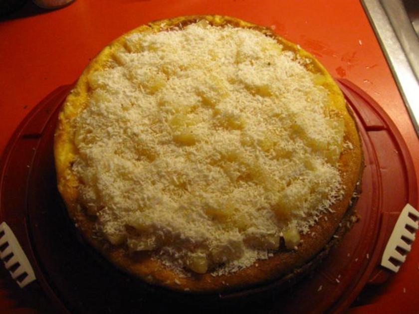 Käsekuchen mit Ananas ohne Boden - schnell &amp; einfach - von manschie