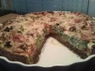 "Gemüsequiche" auf Dunklem Brotteig - Rezept