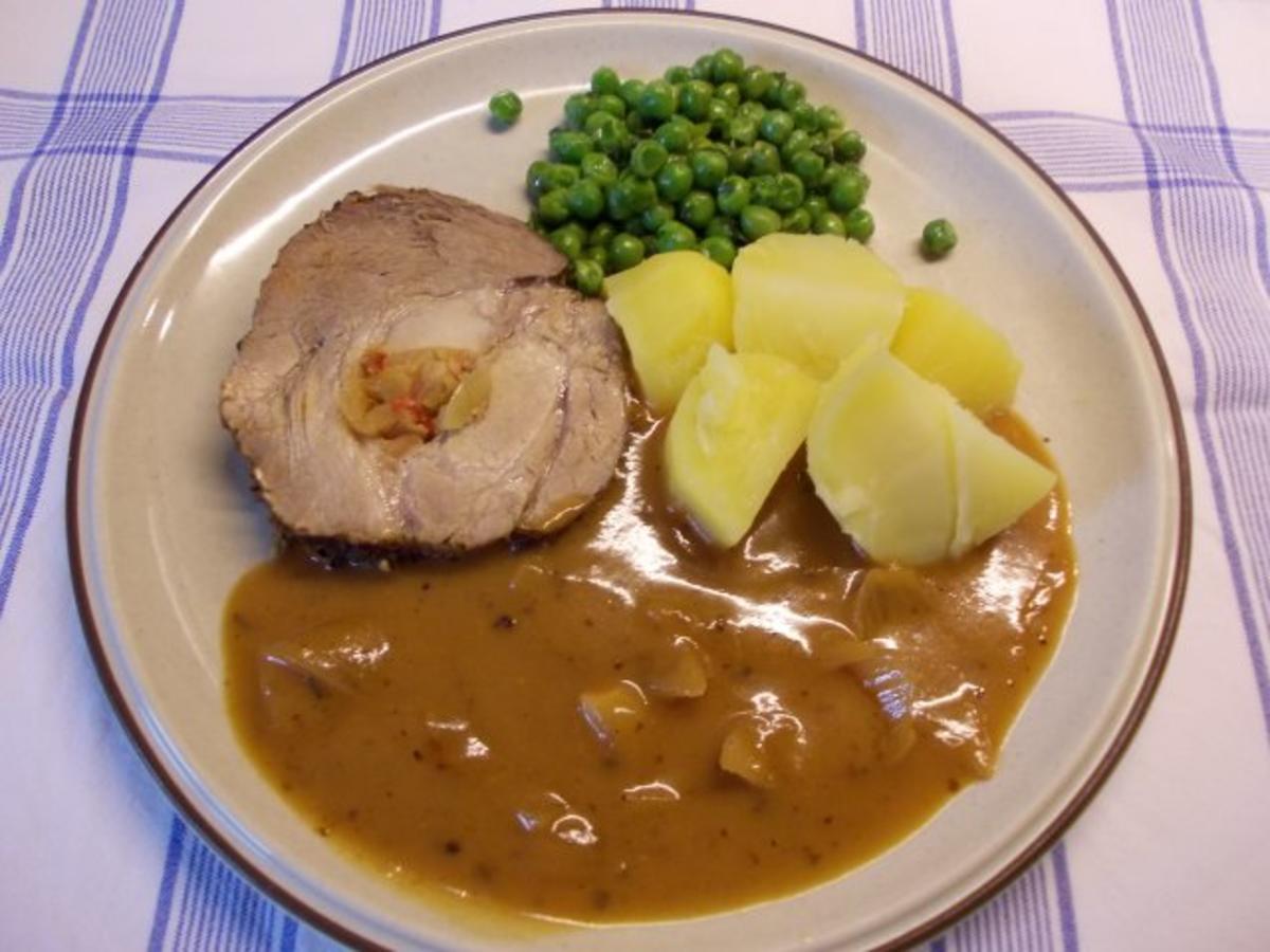 Schweinerollbraten in Biersoße - einfach - 536 kcal/100g
