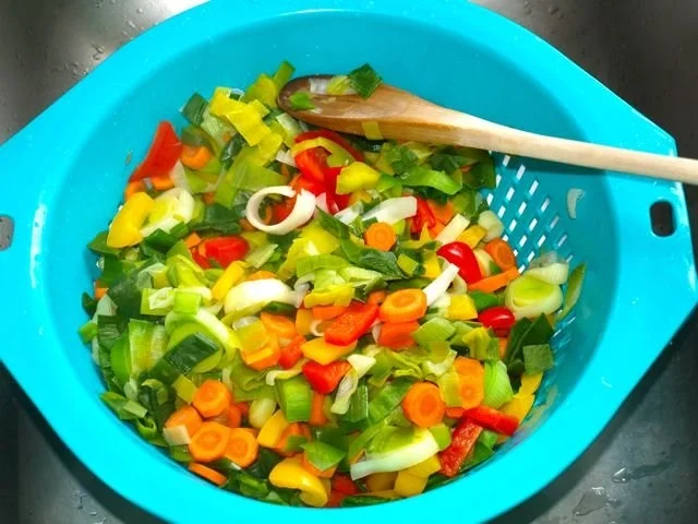 Putengeschnetzeltes mit Lauch, Zwiebeln, Paprika und Möhren - Rezept - Bild Nr. 2