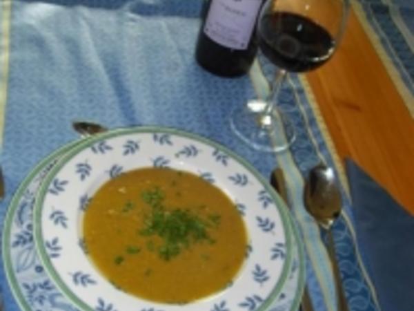 Linsen Kastanien Suppe mit Curry - einfach - von greeneye1812
