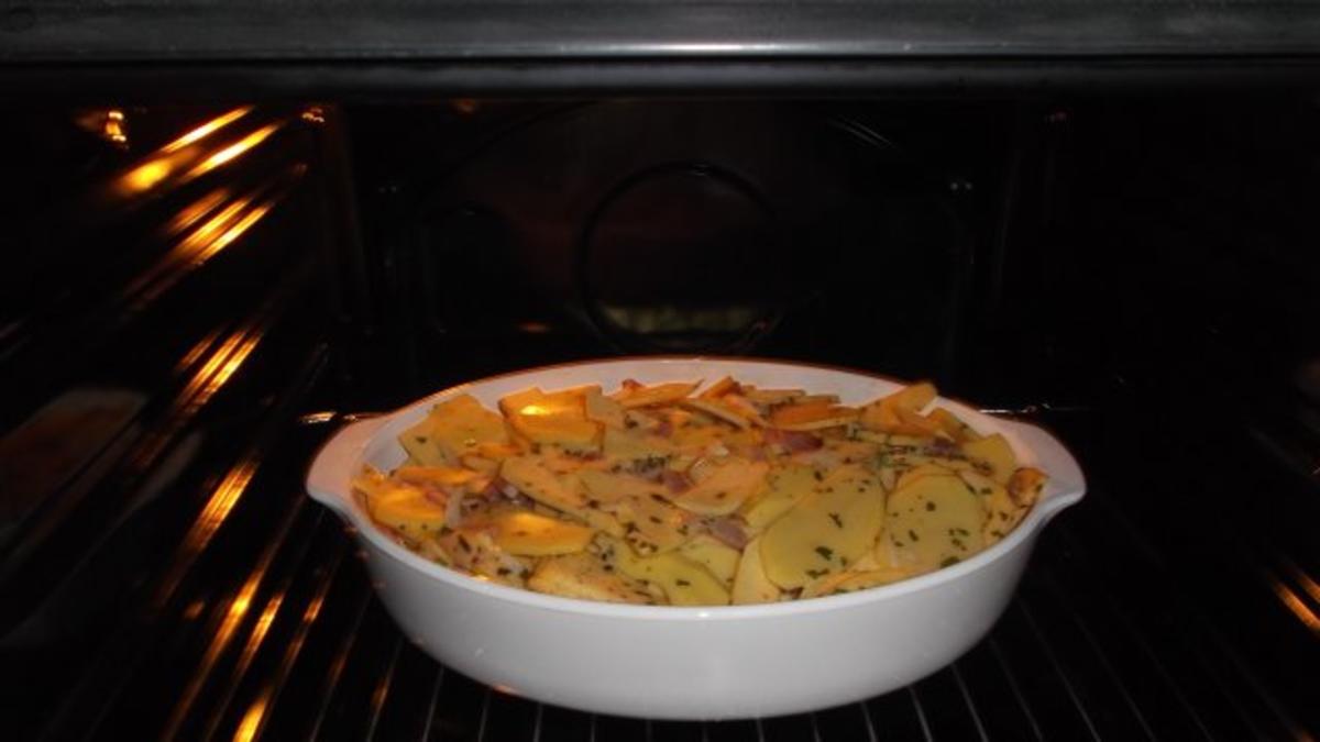 Kartoffel-Steckrüben Gratin mit Hähnchenbrustfilet - Rezept - Bild Nr. 2