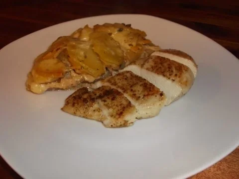 Rezept: Kartoffel-Steckrüben Gratin mit Hähnchenbrustfilet Bild Nr. 6 Kartoffel-Steckrüben Gratin mit Hähnchenbrustfilet - Rezept - Bild Nr. 6