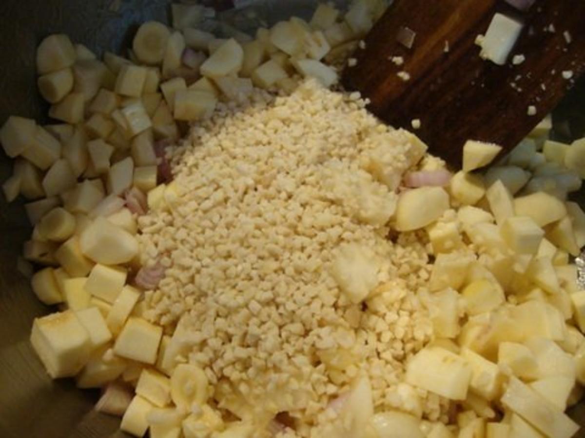 Pastinaken-Topinamburcremesuppe mit Chips - Rezept - Bild Nr. 8