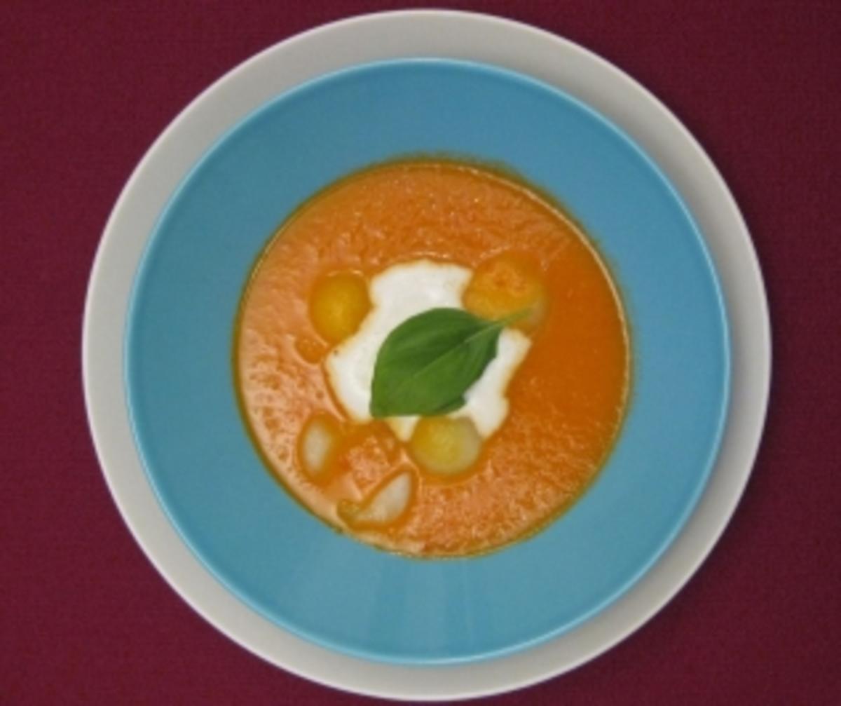 Tomaten-Melonensuppe - Rezept mit Bild - kochbar.de