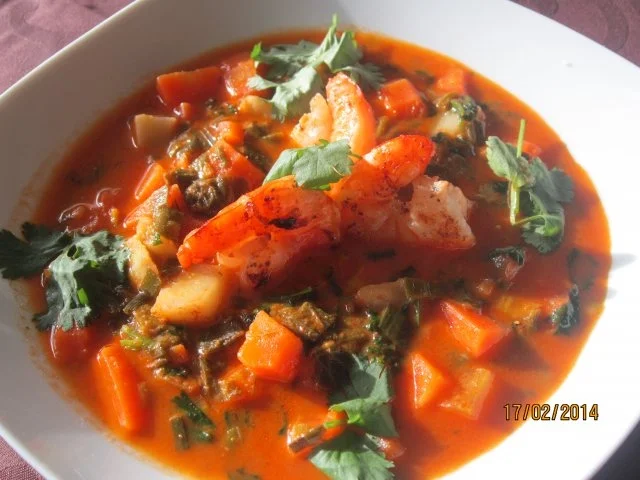 Kokossuppe mit Garnelen - Rezept