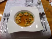 Rinderbrühe mit Pfannkuchenherzen - Rezept