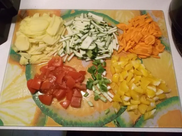 Rezept: Fisch: Wasabi-Lachs mit Ofengemüse Bild Nr. 3 Fisch: Wasabi-Lachs mit Ofengemüse - Rezept - Bild Nr. 3