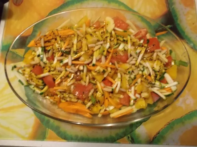 Rezept: Fisch: Wasabi-Lachs mit Ofengemüse Bild Nr. 7 Fisch: Wasabi-Lachs mit Ofengemüse - Rezept - Bild Nr. 7