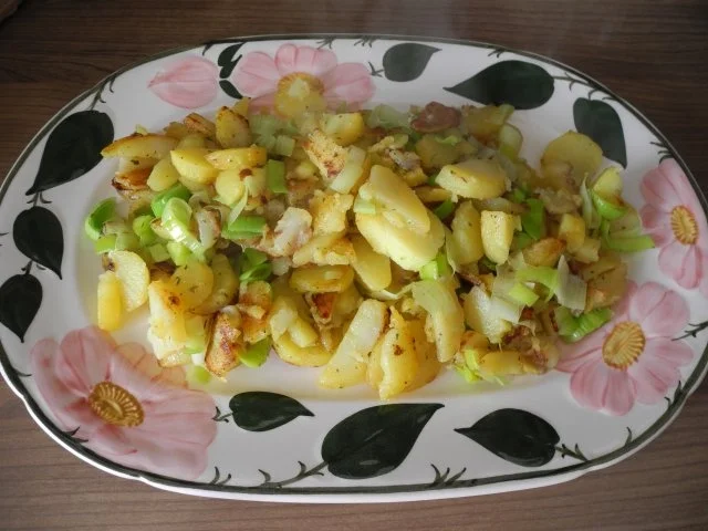 Vegan : Porree - Bratkartoffeln - Rezept