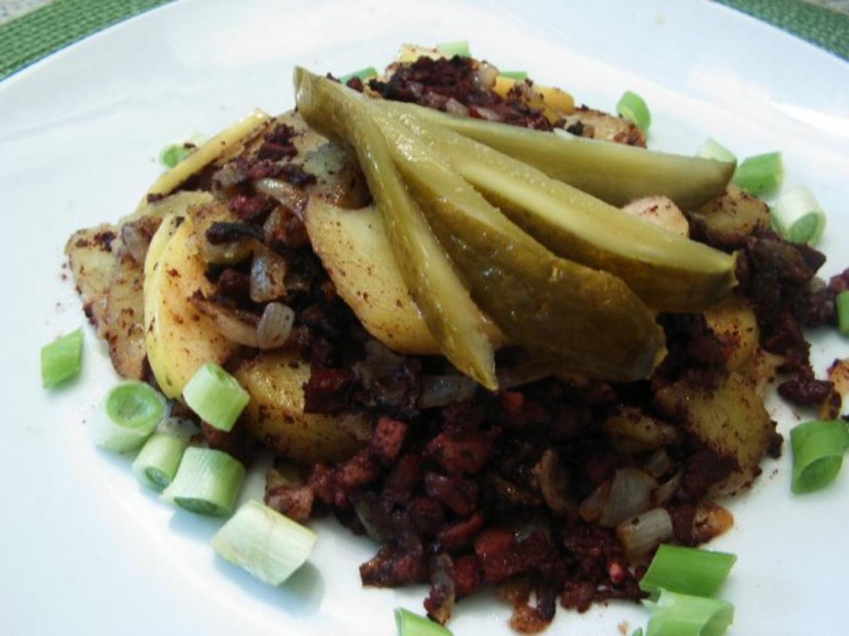 Bratkartoffel Blutwurstpfanne - schnell &amp; einfach - von wastel