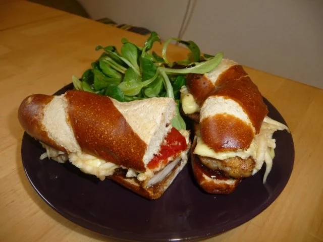 Laugen-Schnitzelburger - Rezept