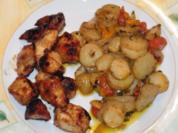 Kartoffeln mit Süß Mariniertem Hähnchen "Amazonas Art" - Rezept