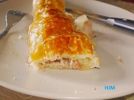 Sauerkraut und Speck im Blätterteig - Rezept