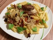 Italienisches Steak-Päckchen mit Knoblauch-Penne - Rezept