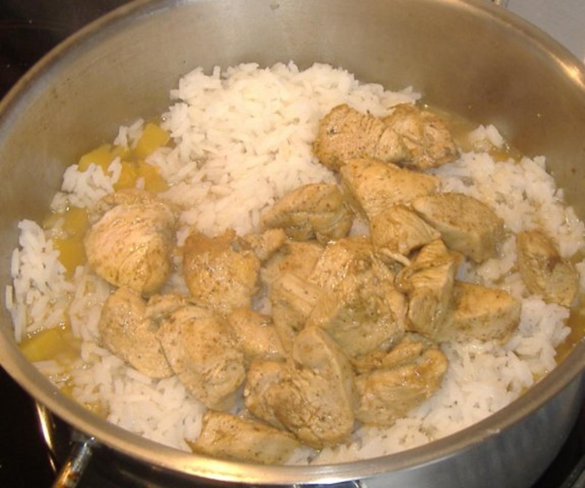Rezept: Hähnchencurry mit Kürbis und Reis Bild Nr. 4 Hähnchencurry mit Kürbis und Reis - Rezept - Bild Nr. 4