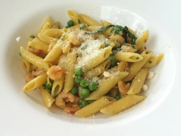 Scharfe Garnelen-Erbsen-Pasta - Rezept - Bild Nr. 2