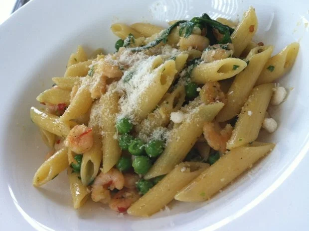 Scharfe Garnelen-Erbsen-Pasta - Rezept - Bild Nr. 3