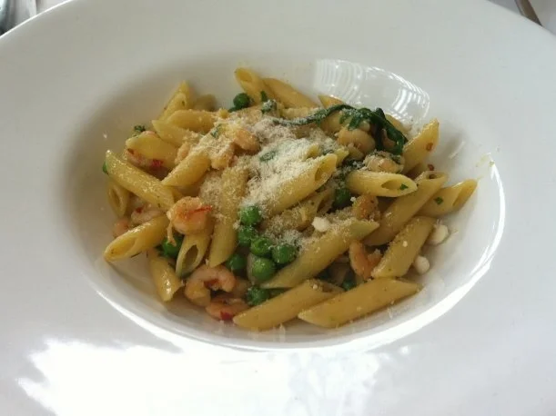 Scharfe Garnelen-Erbsen-Pasta - Rezept - Bild Nr. 4