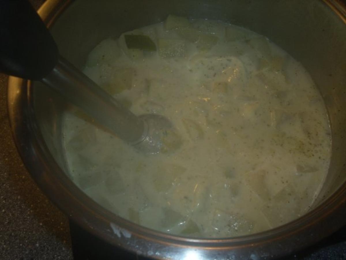 Kartoffel-Kohlrabi-Porree-Käse Suppe - Rezept - Bild Nr. 5