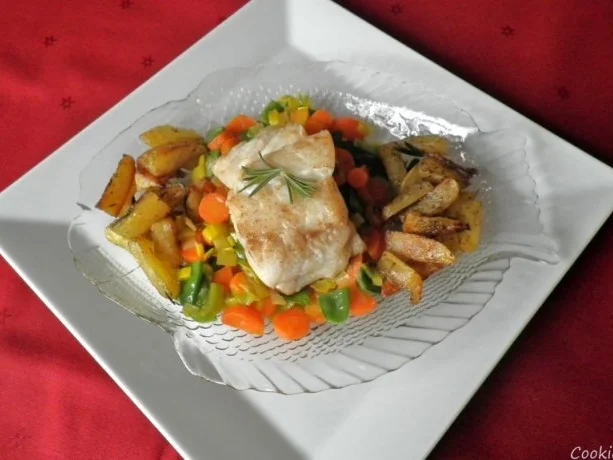 Rezept: Skrei auf bunten Gemüse ... Bild Nr. 3 Skrei auf bunten Gemüse ... - Rezept - Bild Nr. 3
