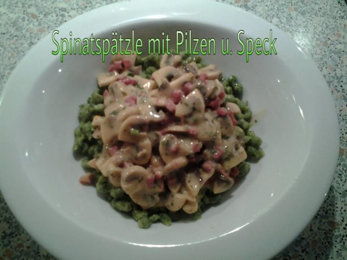 Bilder für Spinatspätzle mit Pilzen - Rezept