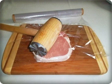 Zwiebel – Kartoffelscheiben mit Schweinekoteletts. - Rezept - Bild Nr. 4