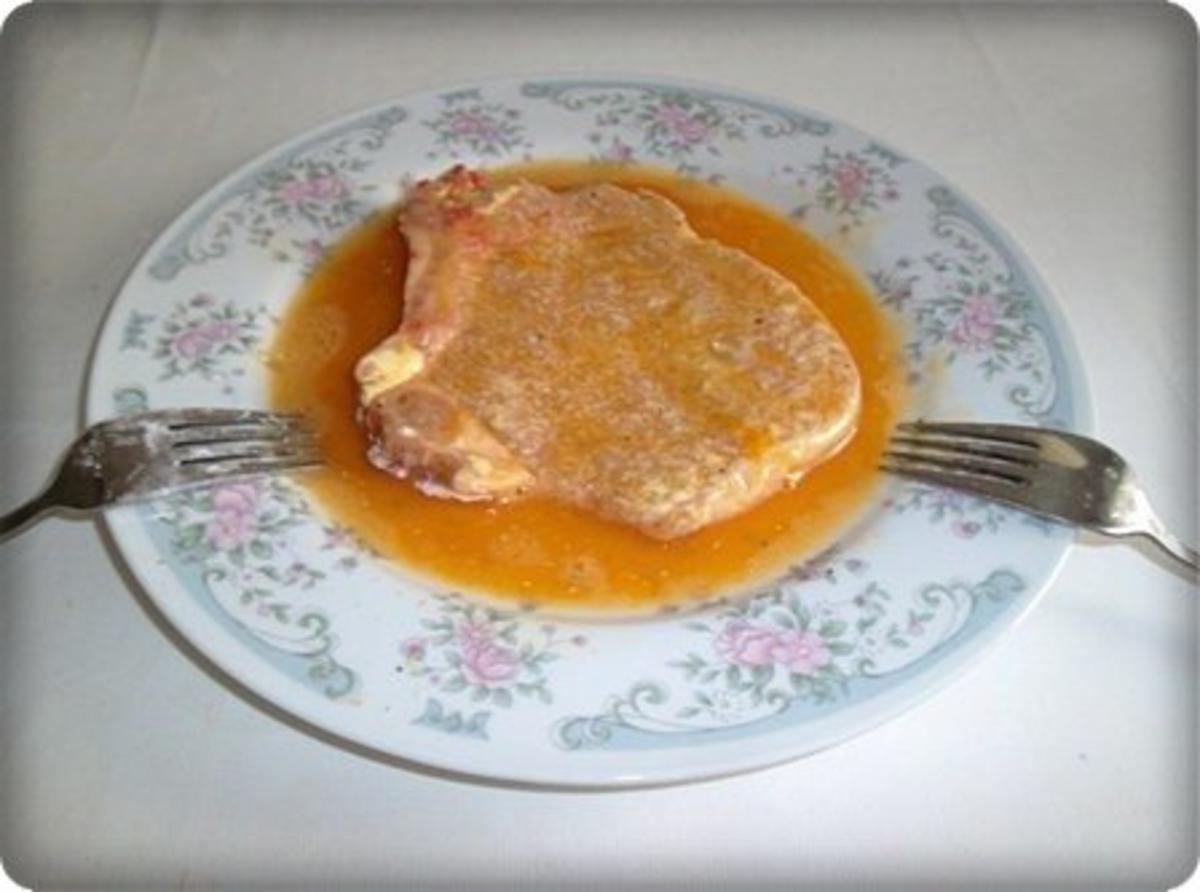Zwiebel – Kartoffelscheiben mit Schweinekoteletts. - Rezept - Bild Nr. 8