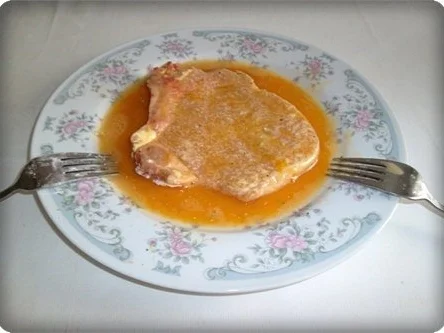 Zwiebel – Kartoffelscheiben mit Schweinekoteletts. - Rezept - Bild Nr. 8