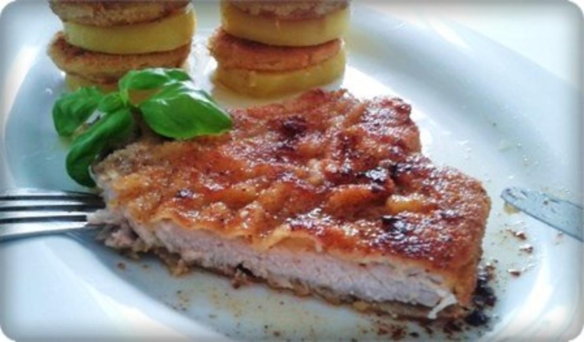 Zwiebel – Kartoffelscheiben mit Schweinekoteletts. - Rezept - Bild Nr. 24