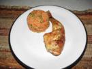 Hähnchenschenkel an Reisturm - Rezept