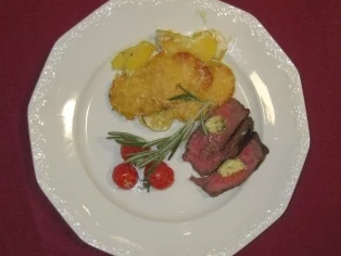 Rinderfilet mit Rosmarin-Kartoffel-Gratin - Rezept