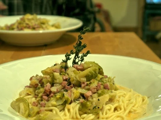 Rezept: Spaghetti mit Rosenkohl-Parmesan-Sauce Bild Nr. 16 Spaghetti mit Rosenkohl-Parmesan-Sauce - Rezept - Bild Nr. 16