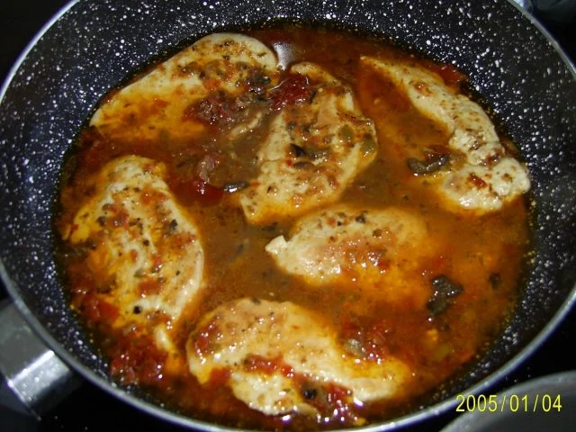 Rezept: Huhn: aromatische Hähnchenschnitzel mit Oliven-Tomaten-Paste.... Bild Nr. 17 Huhn: aromatische Hähnchenschnitzel mit Oliven-Tomaten-Paste.... - Rezept - Bild Nr. 17