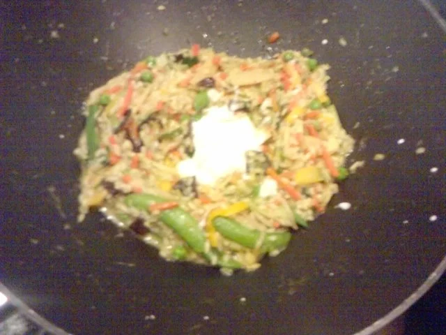 FISCH KRIEGT DIE KUGEL -----  HEILBUTTSTEAK GEBRATEN MIT ASIA-RISOTTO-BEILAGE - Rezept - Bild Nr. 9