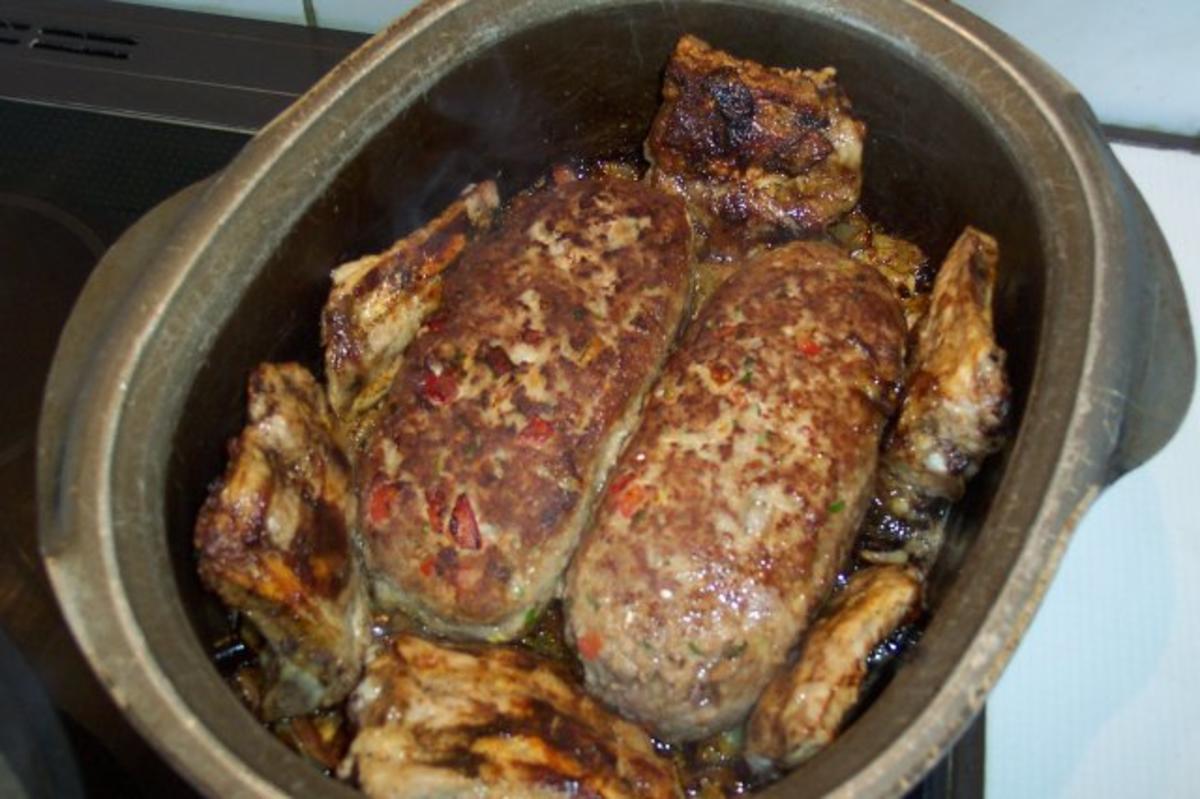 Bilder für Hackbraten mit Hackmasse Halb Und Halb und Eier - Rezept