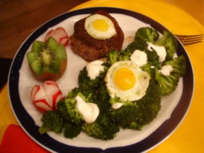 Rezept: Rinderfiletsteak mit Brokkoli Rinderfiletsteak mit Brokkoli - Rezept