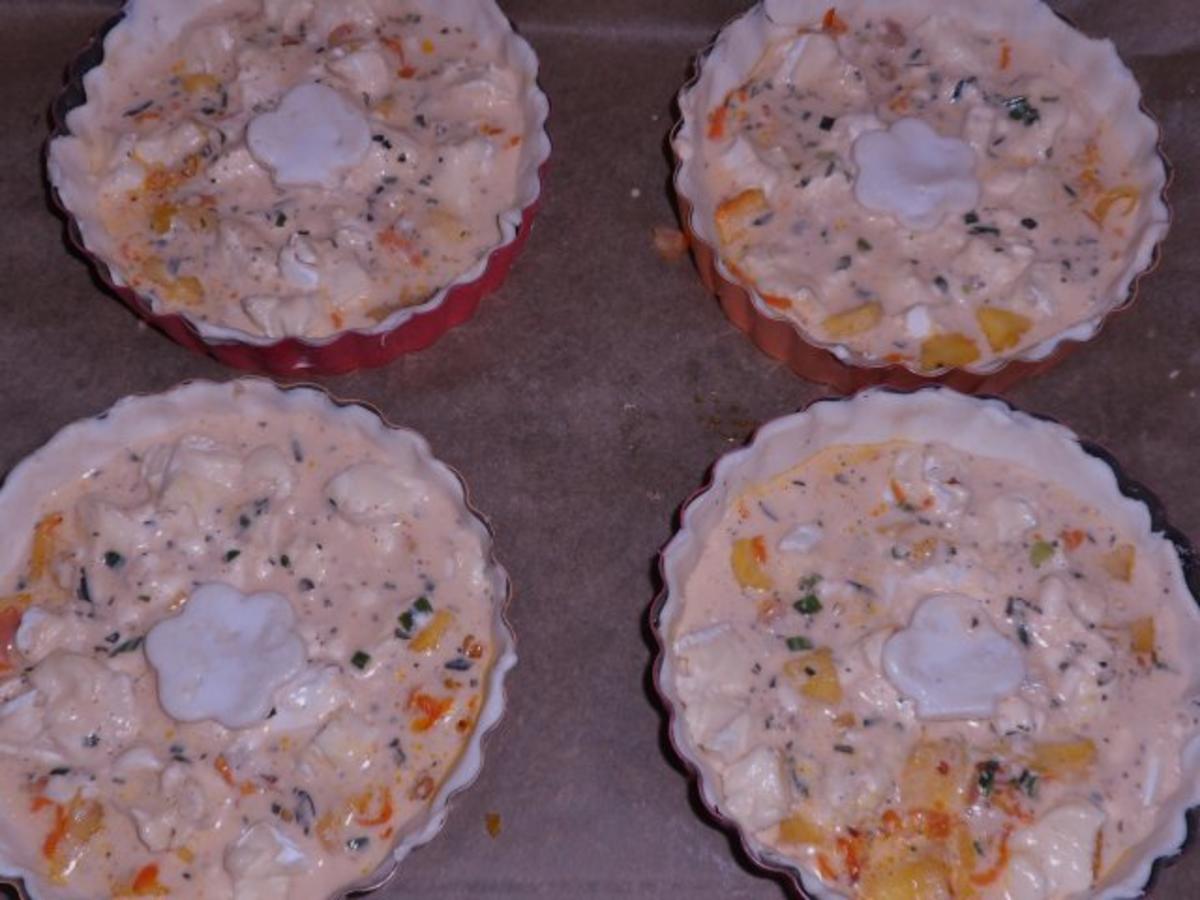 Vorspeise/Zwischengericht: Blätterteig Tartelettes mit Camembert ...