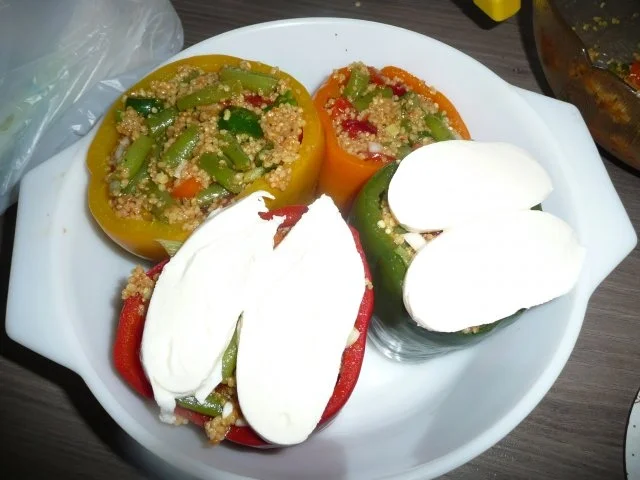 Gefüllte Paprika mit Cous- Cous - Rezept