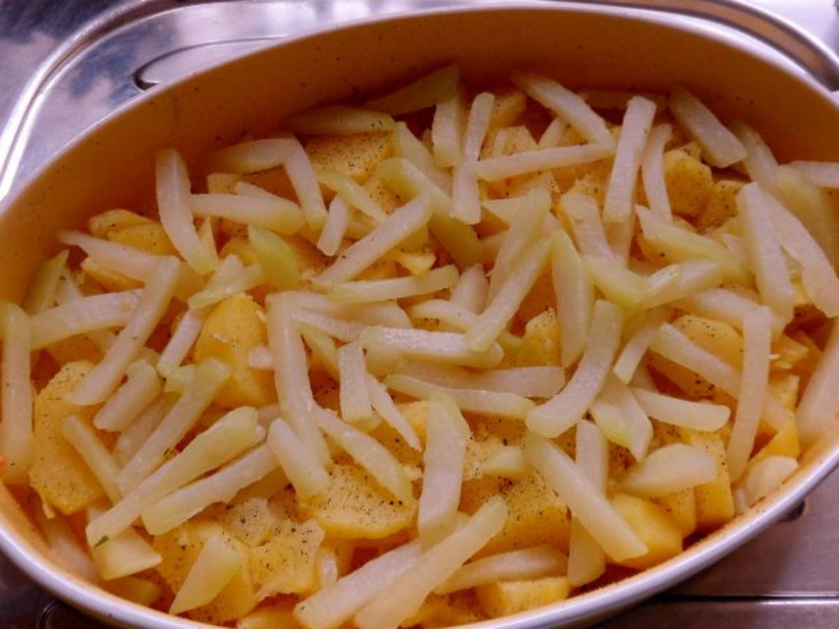 Aufläufe/Gratins: Kohlrabi-Kartoffel-Auflauf mit Käse-Hackbällchen - Rezept - Bild Nr. 13