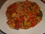 Reis-Gemüse-Sucuk Pfanne - Rezept