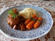 Hähnchen in Rotwein - Rezept