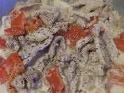 Kalbsgeschnetzeltes mit Paprika - Rezept